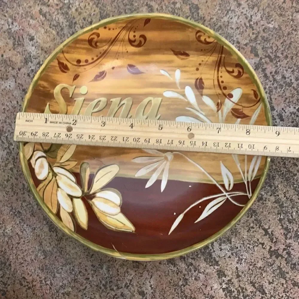 Pasta Bowls Set 2 Pisa Siena 81/2 Inch Round Serving Display Italian Decoration